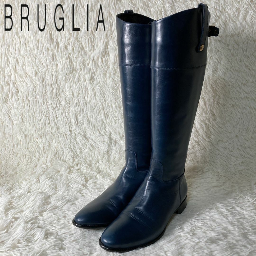 極美品 イタリア製 Bruglia ジョッキーブーツ 39 約24.5㎝