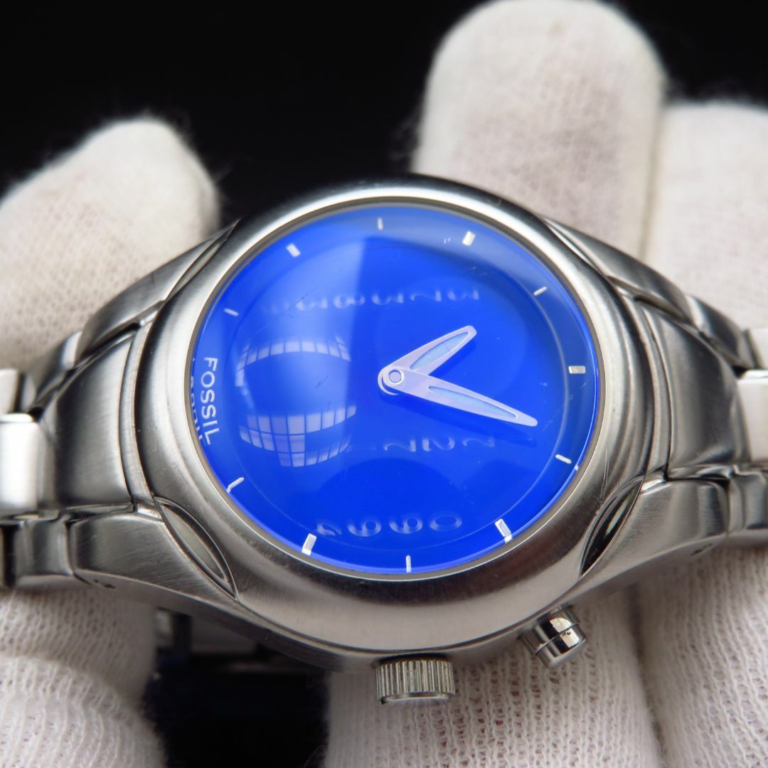 FOSSIL - FOSSIL BIG TIC デジタル腕時計 ブルー文字盤の通販 by FOSSIL - FOSSIL BIG TIC デジタル腕時計 ブルー文字盤の通販 by