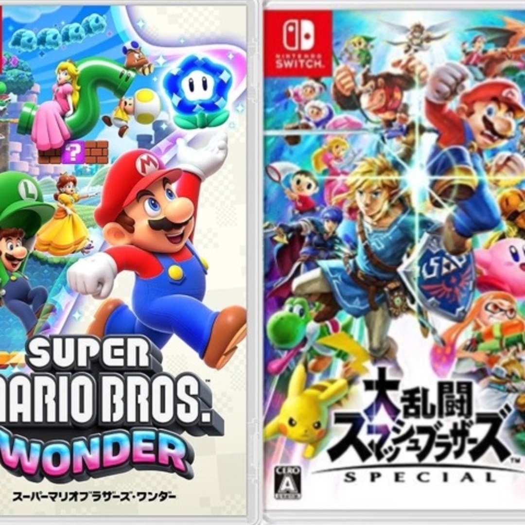 新品・未開封【2本セット】スーパーマリオワンダー スマッシュブラザーズ 2個