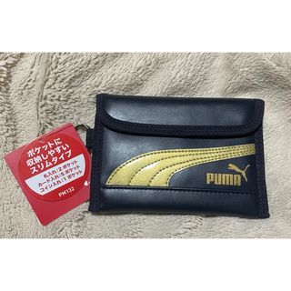 プーマ(PUMA)のプーマ　二つ折り財布　ネイビー　ゴールド(折り財布)