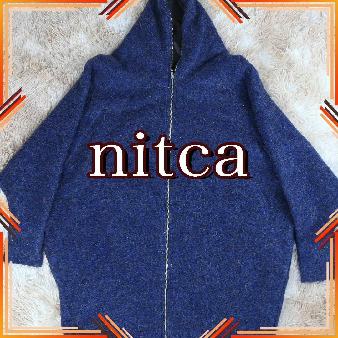 nitca(ニトカ)のnitca ニトカ モヘヤ ニット パーカー ポンチョ アンビデック レディースのトップス(ニット/セーター)の商品写真