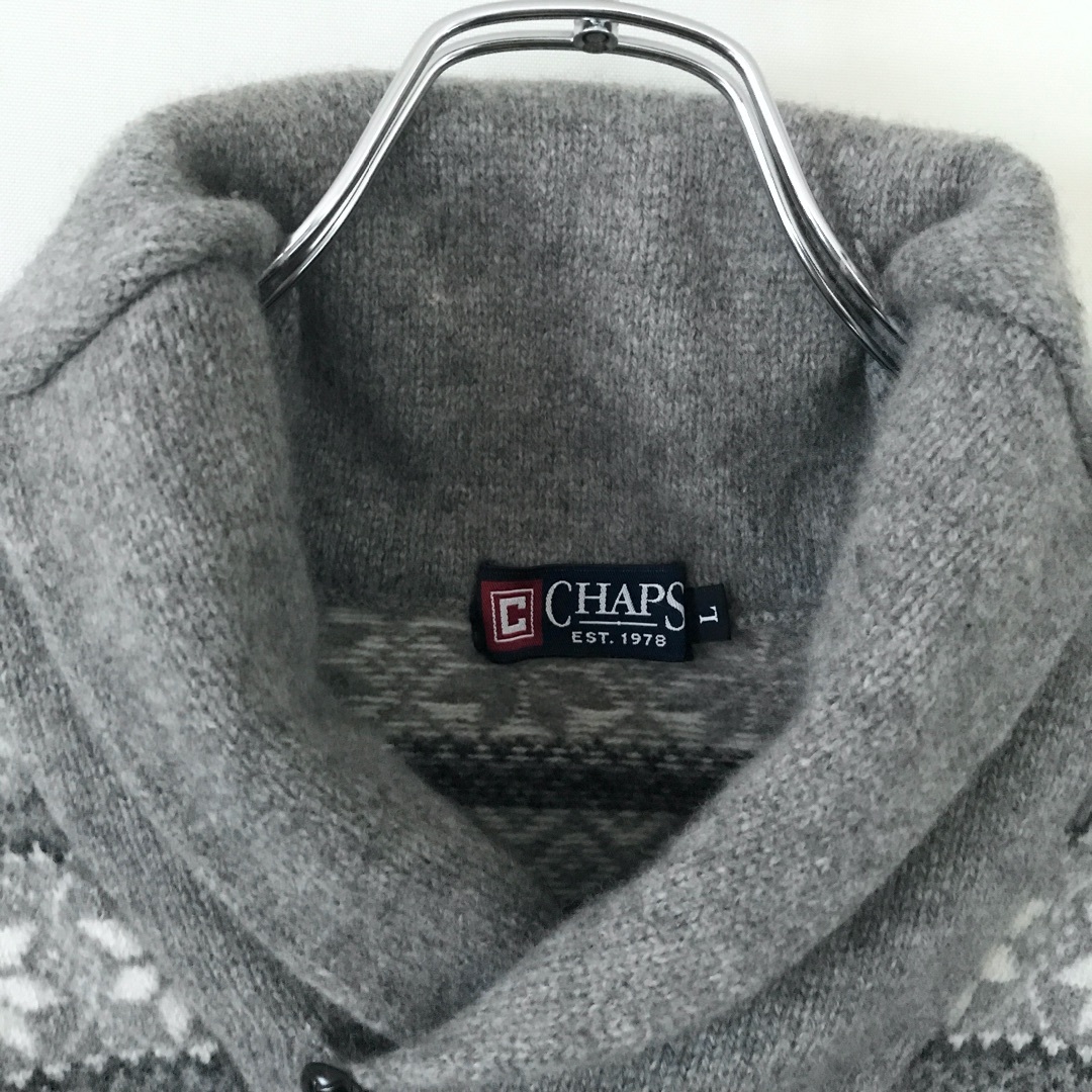 CHAPS(チャップス)のCHAPS チャップス★ノルディック柄ニット★ショールカラー★ウール混セーター メンズのトップス(ニット/セーター)の商品写真