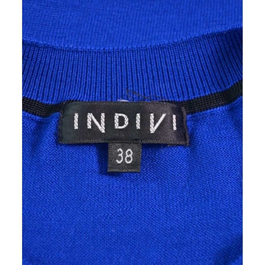 INDIVI(インディヴィ)のINDIVI インディヴィ ニット・セーター 38(M位) 青 【古着】【中古】 レディースのトップス(ニット/セーター)の商品写真