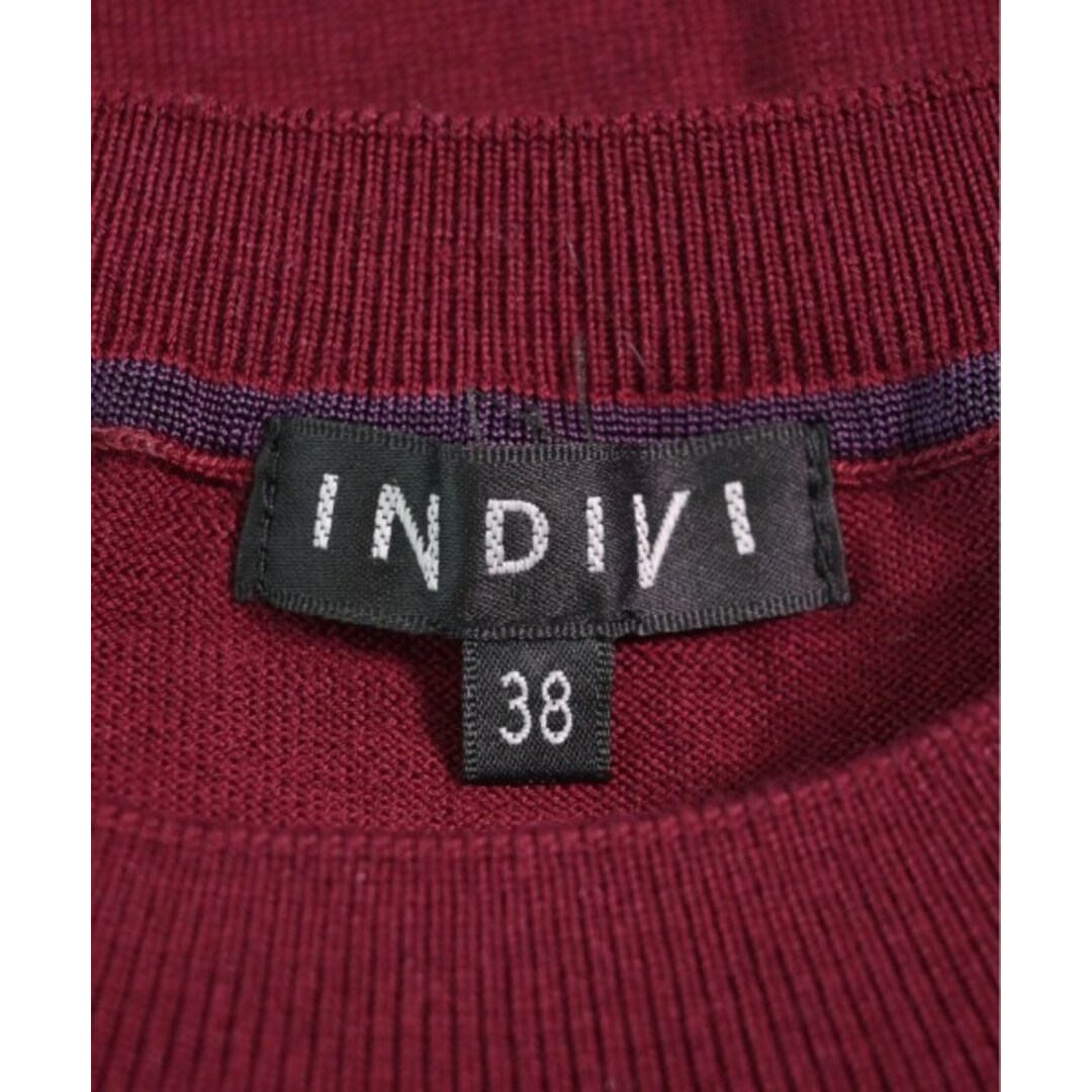 INDIVI(インディヴィ)のINDIVI インディヴィ ニット・セーター 38(M位) エンジ系 【古着】【中古】 レディースのトップス(ニット/セーター)の商品写真