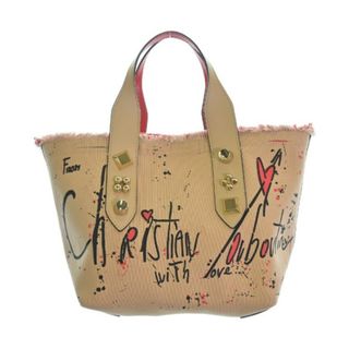 クリスチャンルブタン(Christian Louboutin)のChristian Louboutin ハンドバッグ - ベージュx赤 【古着】【中古】(ハンドバッグ)