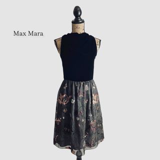 Max Mara - ☆MAXMARA☆極美品☆ボンディング☆フレアーワンピースの