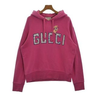 グッチ(Gucci)のGUCCI グッチ パーカー XS ピンク 【古着】【中古】(パーカー)