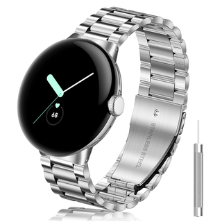 Google Pixel Watch バンド ステンレス鋼時計ベルト ビジネス(腕時計(デジタル))
