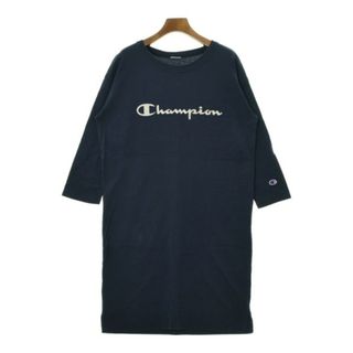 チャンピオン(Champion)のCHAMPION チャンピオン ワンピース M 紺 【古着】【中古】(ひざ丈ワンピース)