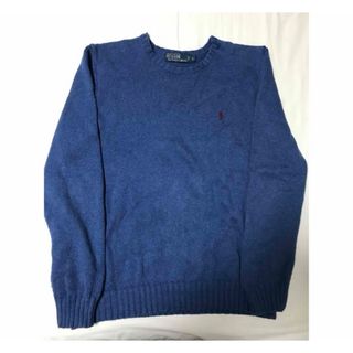 ポロラルフローレン(POLO RALPH LAUREN)の【希少】ポロラルフローレン  ニット　ブルー　古着(ニット/セーター)