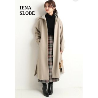 スローブイエナ(SLOBE IENA)の美品 SLOBE IENA フードロングコート(ロングコート)