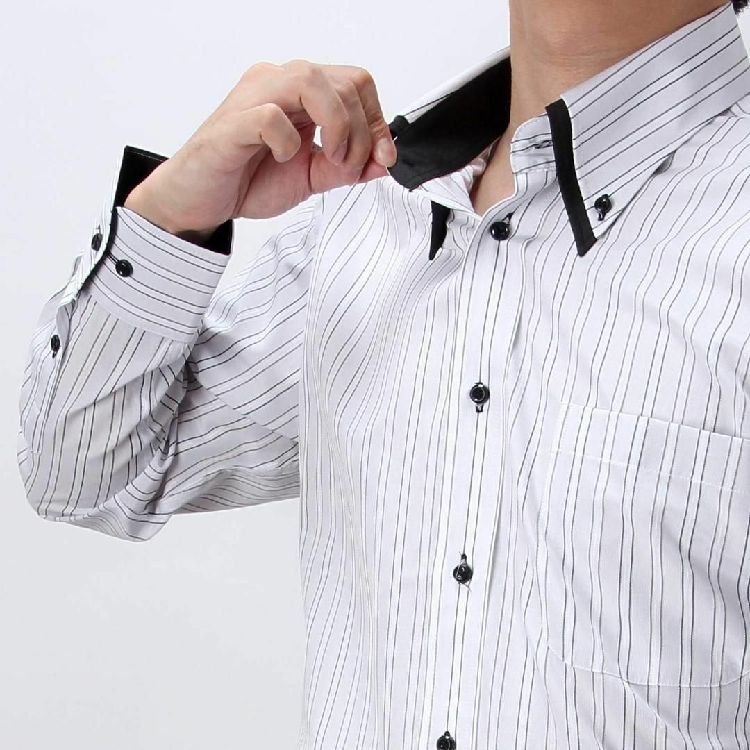 形態安定加工 ワイシャツ ビジネス カジュアル 首回り37cm裄丈80cm メンズのトップス(シャツ)の商品写真