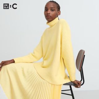 ユニクロ ハイネックニット（イエロー/黄色系）の通販 12点 | UNIQLOを