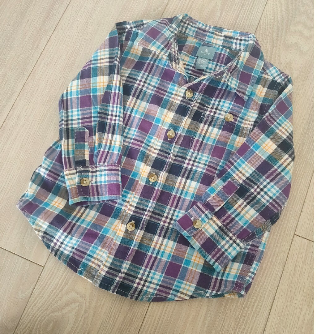 babyGAP(ベビーギャップ)のbaby GAP／チェック柄長袖シャツ キッズ/ベビー/マタニティのベビー服(~85cm)(シャツ/カットソー)の商品写真