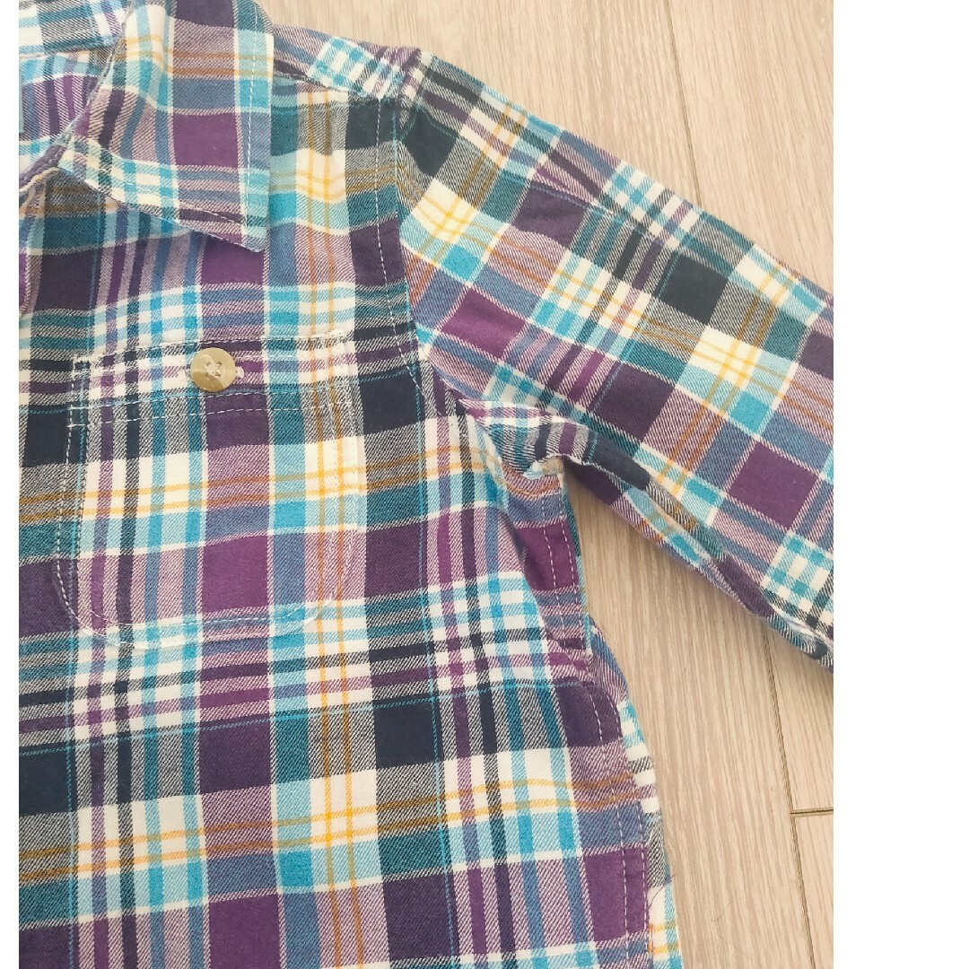 babyGAP(ベビーギャップ)のbaby GAP／チェック柄長袖シャツ キッズ/ベビー/マタニティのベビー服(~85cm)(シャツ/カットソー)の商品写真