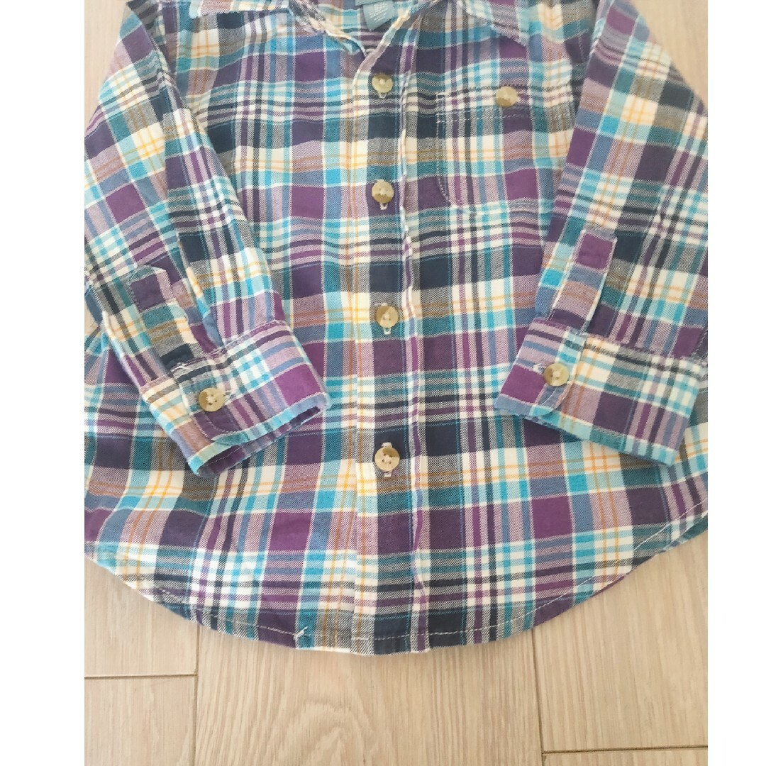 babyGAP(ベビーギャップ)のbaby GAP／チェック柄長袖シャツ キッズ/ベビー/マタニティのベビー服(~85cm)(シャツ/カットソー)の商品写真