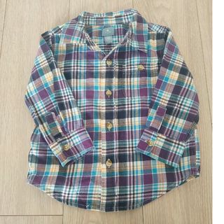 ベビーギャップ(babyGAP)のbaby GAP／チェック柄長袖シャツ(シャツ/カットソー)