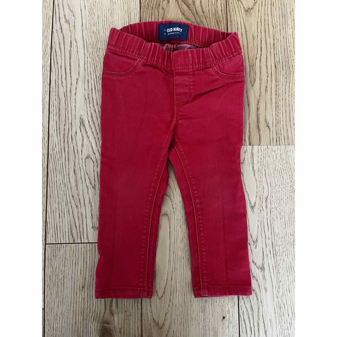 Old Navy(オールドネイビー)の80cm OLD NAVY オールドネイビー　18-24m パンツ　デニム　赤 キッズ/ベビー/マタニティのベビー服(~85cm)(パンツ)の商品写真