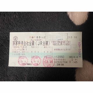 ジェイアール(JR)の青春18きっぷ　2回分　18切符(鉄道乗車券)