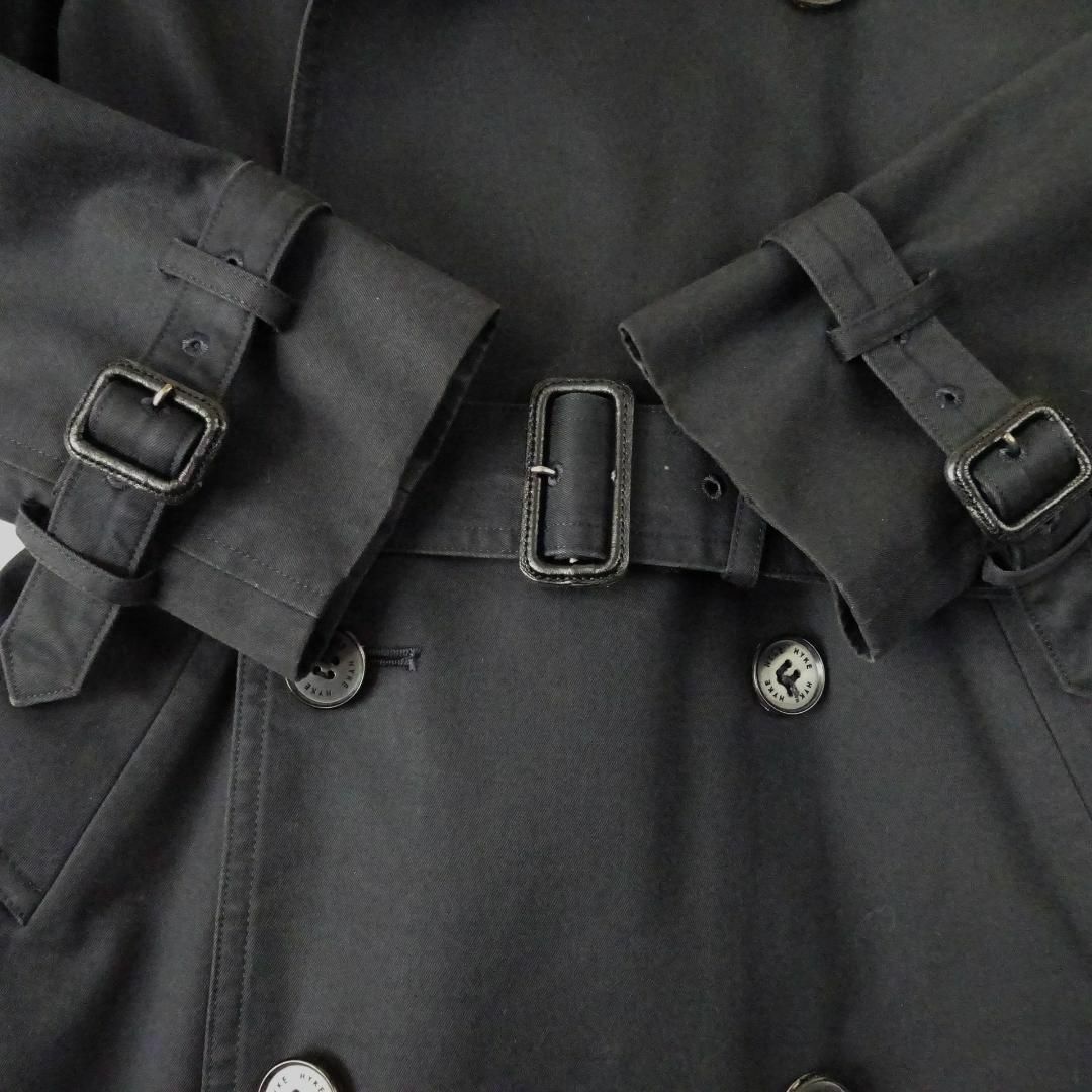 HYKE(ハイク)のハイク　トレンチコート　ロング丈　ライナー　ベルト　1　ブラック　日本製 レディースのジャケット/アウター(トレンチコート)の商品写真