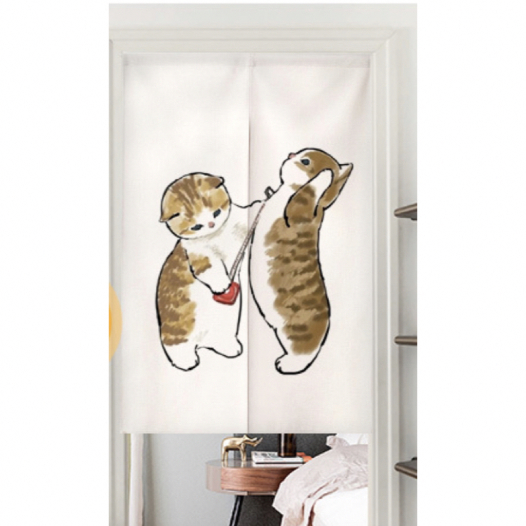 猫 のれん 80×120 ねこ インテリア/住まい/日用品のカーテン/ブラインド(のれん)の商品写真