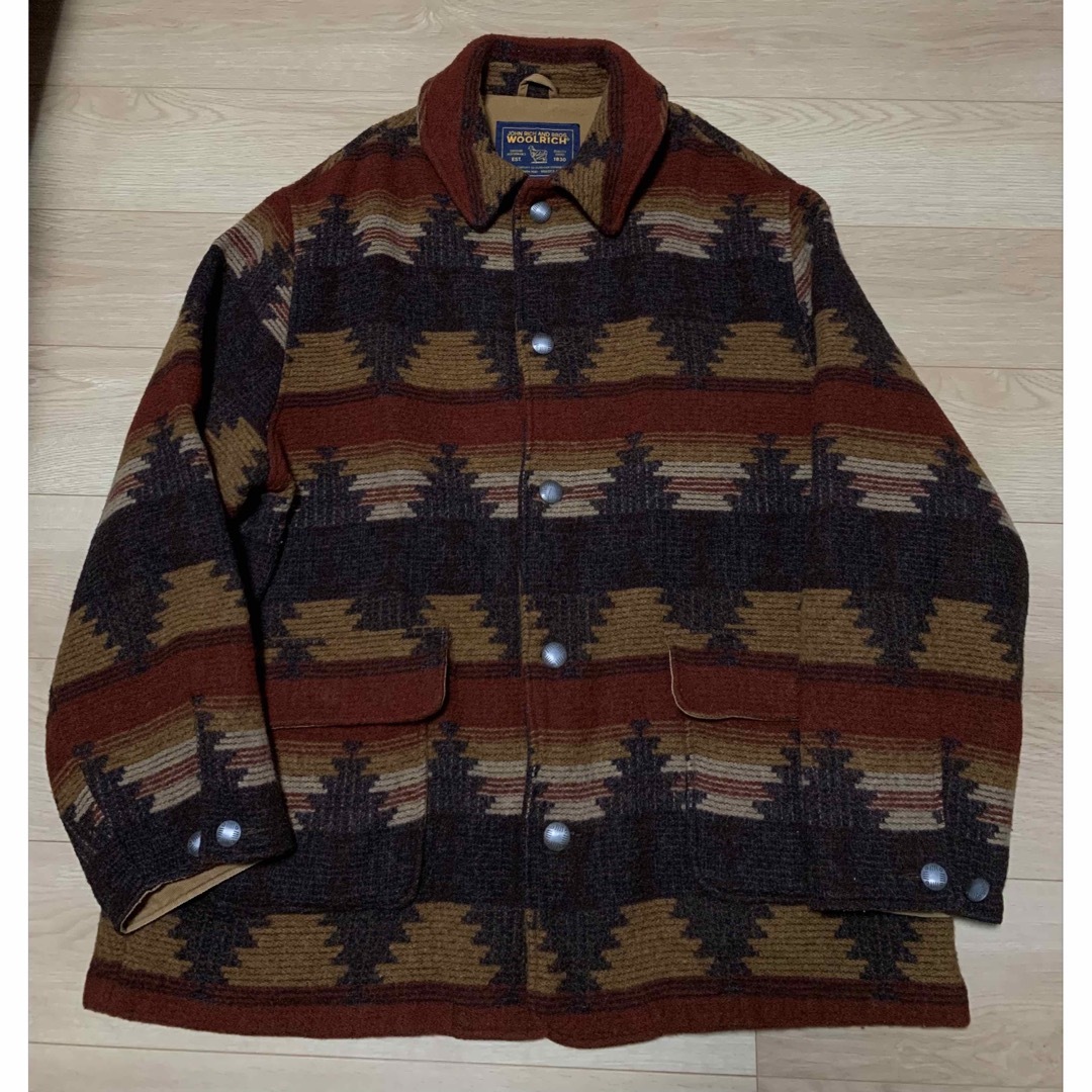 メンズ極美品 woolrich ネイティブ柄 コート xxl