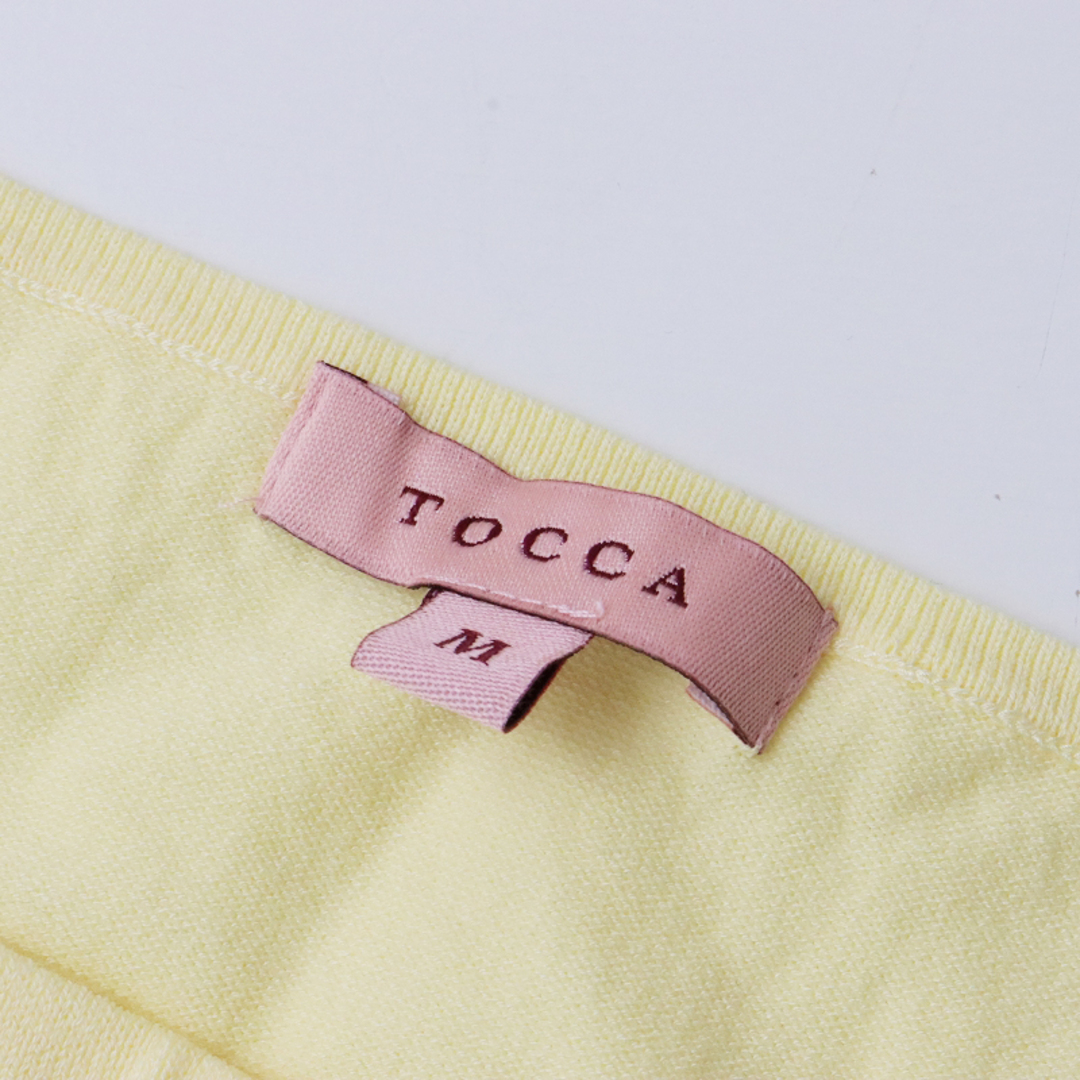 TOCCA(トッカ)の美品 2020SS トッカ TOCCA 洗える TRUMPET FLOWER KNIT プルオーバー M/イエロー トランペットフラワー ニット【2400013637978】 レディースのトップス(ニット/セーター)の商品写真
