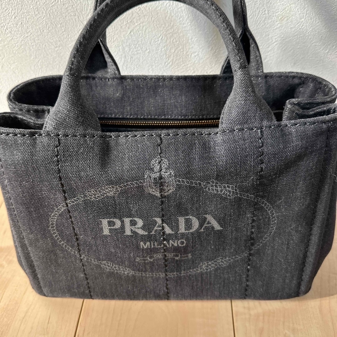 ハンドバッグPRADA カナパ　バッグ　デニム