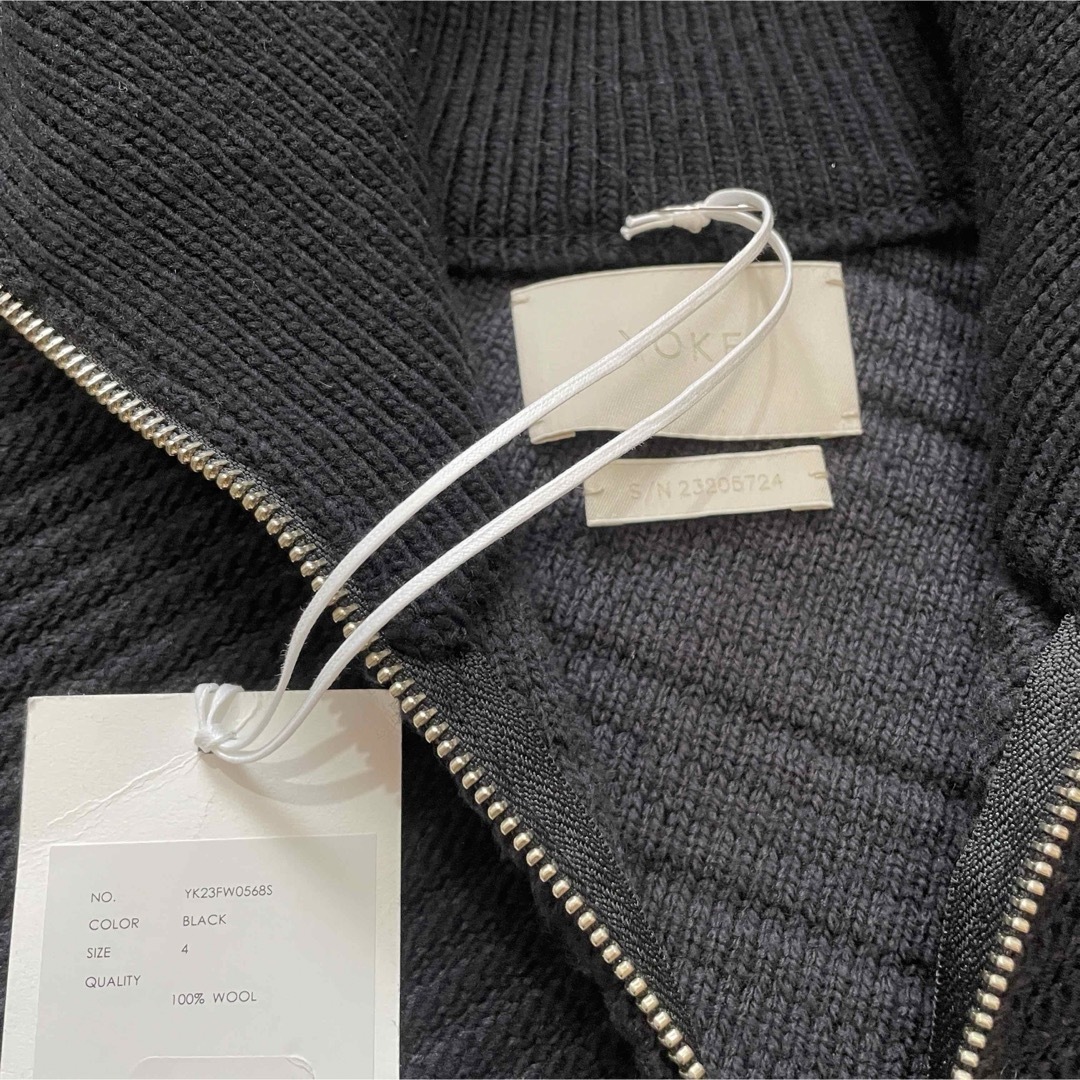 YOKE - yoke bias border drivers knit black 4の通販 by YOKE - yoke bias border drivers knit black 4の通販 by