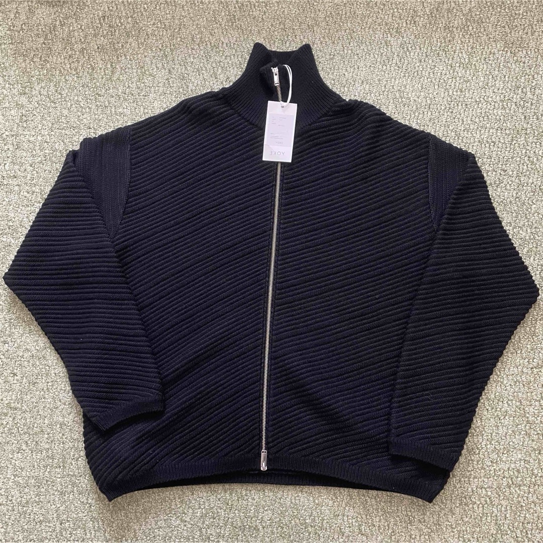 YOKE - yoke bias border drivers knit black 4の通販 by YOKE - yoke bias border drivers knit black 4の通販 by