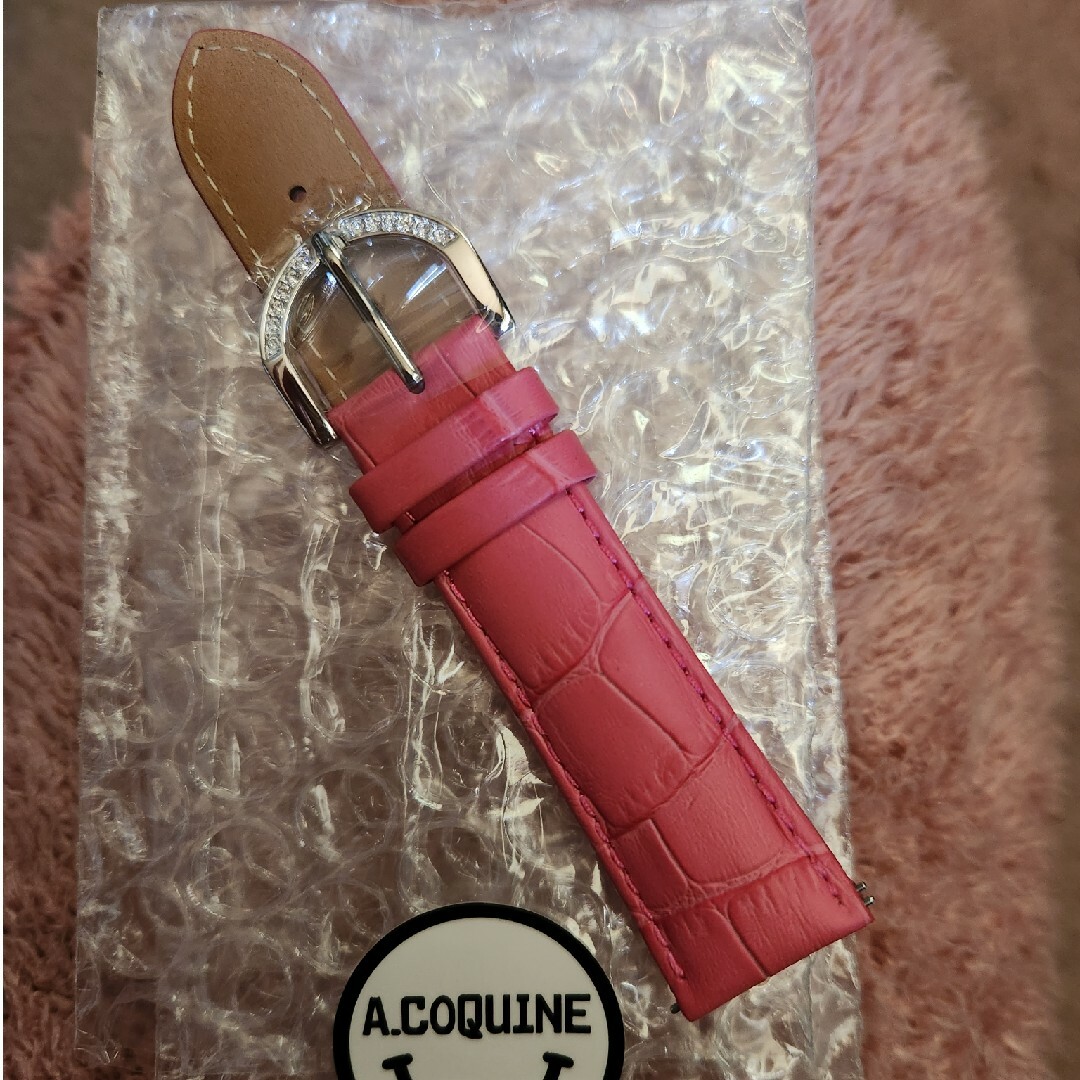 AnneCoquine(アンコキーヌ)のアンコキーヌ　ダークピンクベルト レディースのファッション小物(腕時計)の商品写真