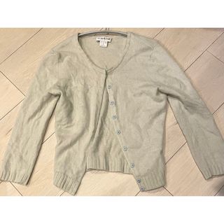 ベベ(BeBe)のbebe カシミア100% カーディガン　ミントグリーン(カーディガン)