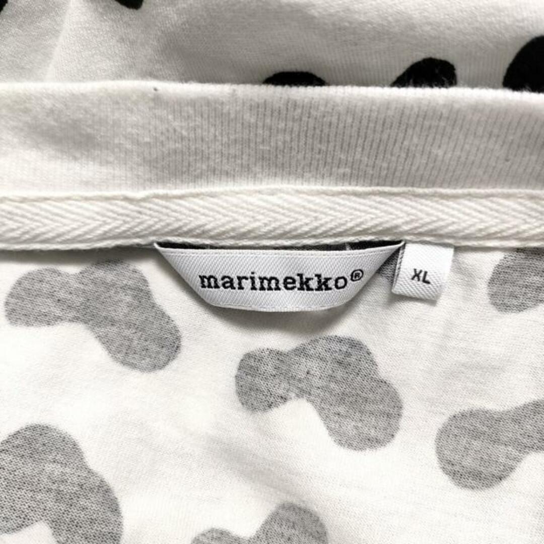 marimekko(マリメッコ)のマリメッコ 半袖Tシャツ サイズXL - 白×黒 レディースのトップス(Tシャツ(半袖/袖なし))の商品写真