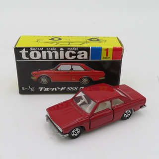 トミカシリーズ(トミカシリーズ)の復刻版トミカ黒箱 ブルーバードSSSクーペ レッド TOMICA トミカ 1 おもちゃ・玩具 美品(ミニカー)