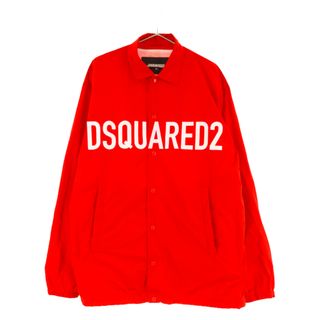 ディースクエアード(DSQUARED2)のDSQUARED2 ディースクエアード ロゴプリントコーチジャケット レッド S74AM1446(フライトジャケット)