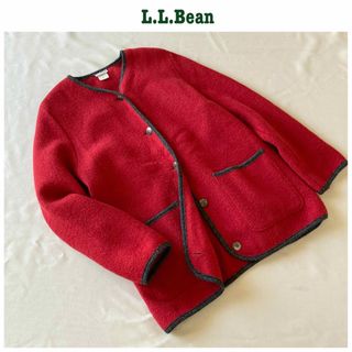 エルエルビーン(L.L.Bean)のビンテージ エルエルビーン コンチョ釦 ウール縮絨 チロリアンコート ジャケット(ノーカラージャケット)