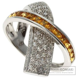 SELECT JEWELRY イエローサファイア ダイヤモンド リング・指輪 K18WG レディース(リング(指輪))