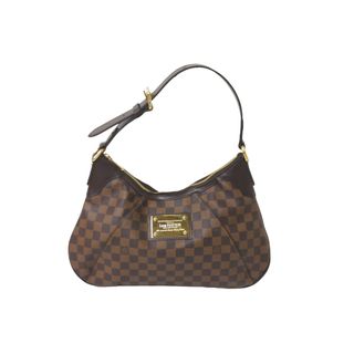 ルイヴィトン(LOUIS VUITTON)の極美品 LOUIS VUITTON ルイヴィトン ショルダーバッグ テムズGM ダミエ エベヌ N48181 ゴールド金具 中古 58150(ハンドバッグ)