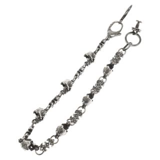 クレイジーピッグ(CRAZY PIG)のCRAZY PIG クレイジーピッグ SKULL & LINK WALLET CHAIN スカルリンクウォレットチェーン シルバー ※一部パーツ社外品(ウォレットチェーン)