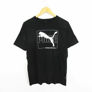 プーマ(PUMA)のプーマ Tシャツ 半袖 クルーネック ロゴ 薄手 コットン M ブラック(Tシャツ/カットソー(半袖/袖なし))