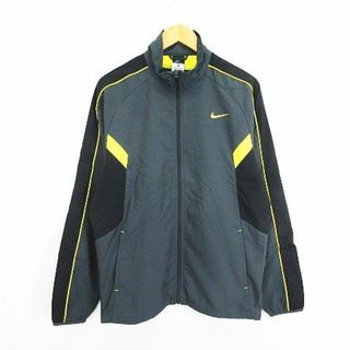 ナイキ(NIKE)のナイキ ジャケット 長袖 DRI-FIT ロゴ 薄手 XL グレー×黒×黄(その他)