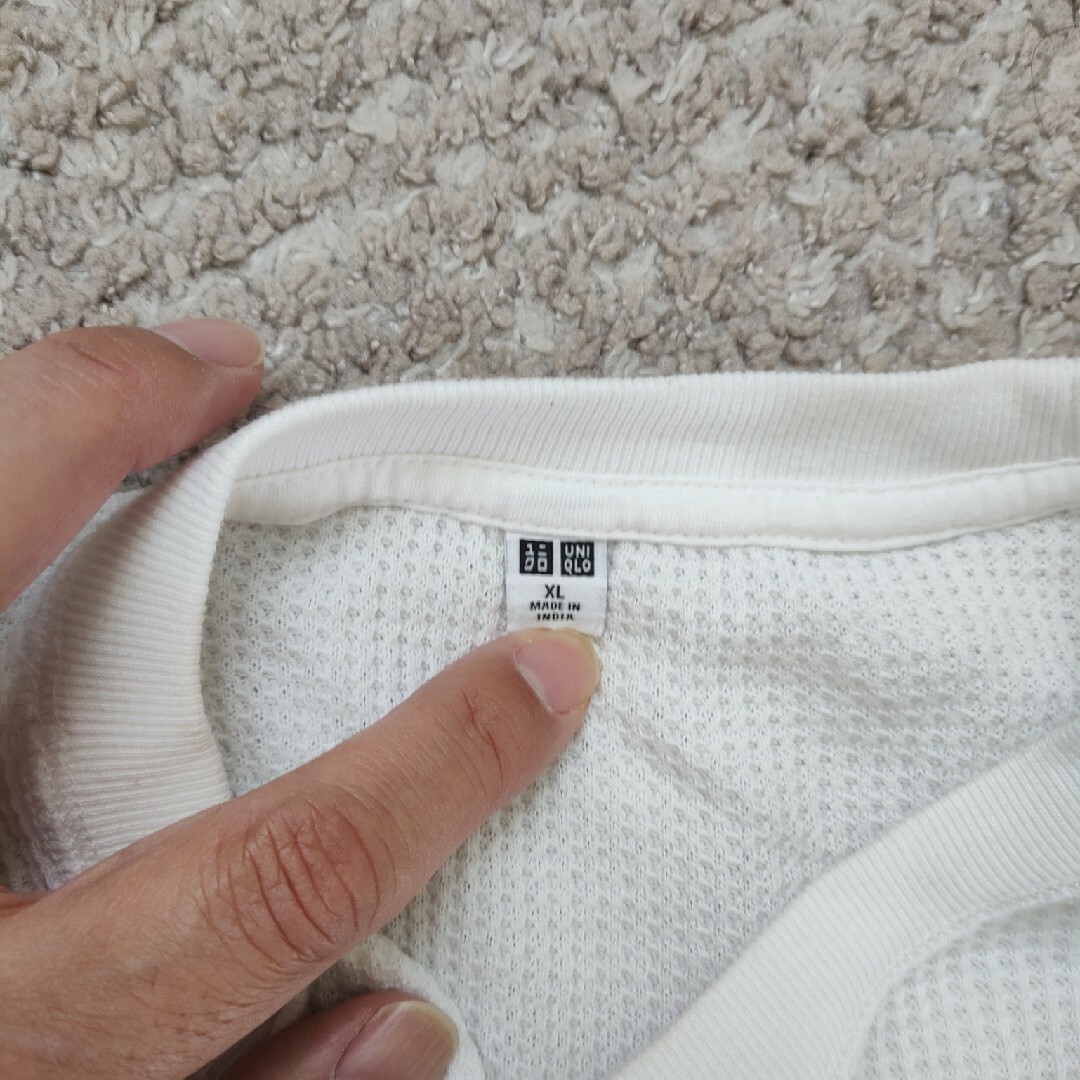 UNIQLO(ユニクロ)のユニクロ　ワッフルクルーネックTシャツ(長袖) メンズのトップス(Tシャツ/カットソー(七分/長袖))の商品写真