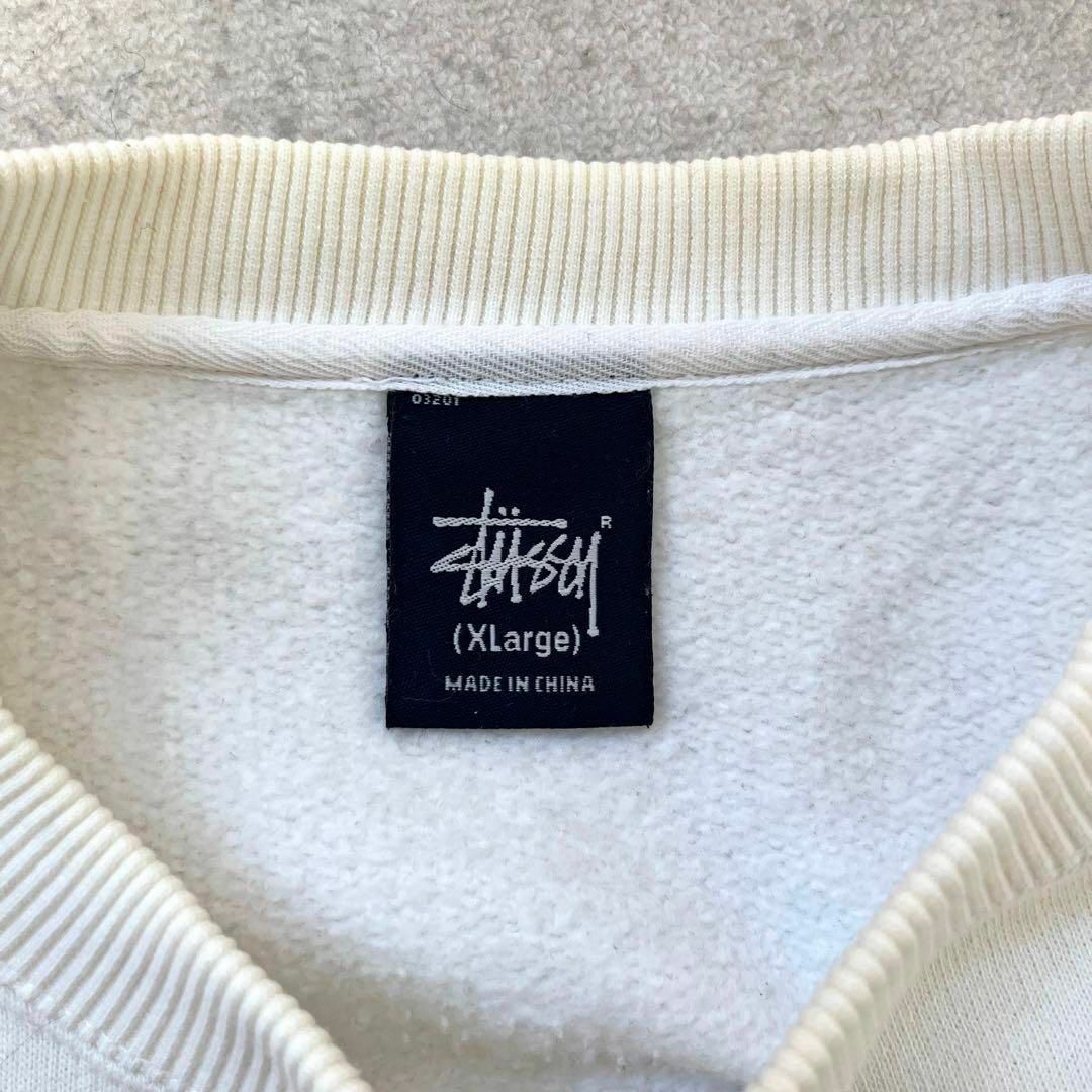 STUSSY(ステューシー)の【オールド ステューシー】XL 肉厚モノグラム スカル スウェット トレーナー白 メンズのトップス(スウェット)の商品写真