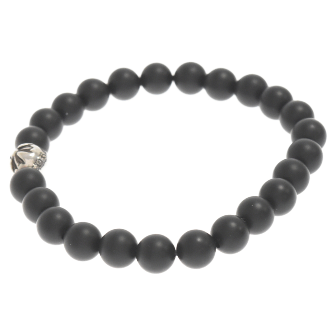 Chrome Hearts(クロムハーツ)のCHROME HEARTS クロムハーツ 8mm BEAD 8mmビーズブレス BEAD8mmオニキスビーズブレスレット シルバー/ブラック メンズのアクセサリー(ブレスレット)の商品写真