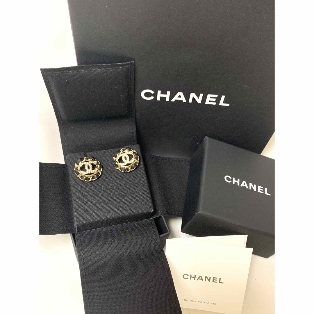 新品 シャネル CHANEL ピアス ココマーク アクセサリー チェーン 新作レザー