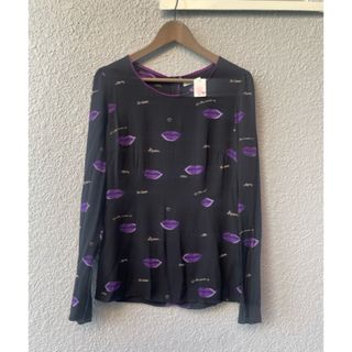 グリモワール(Grimoire)のitimi購入♡ビンテージリップ柄シルクブラウス♡shury VINTAGE (シャツ/ブラウス(長袖/七分))