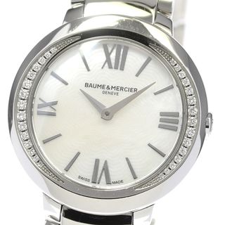 ボームエメルシエ(BAUME&MERCIER)のボーム＆メルシェ Baume & Mercier M0A10160/65754 プロメス サイドダイヤ クォーツ レディース 箱・保証書付き_790689(腕時計)