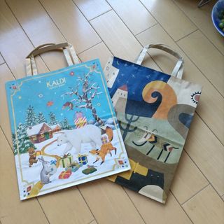 カルディ(KALDI)のKALDI★ショップ袋2枚(ショップ袋)