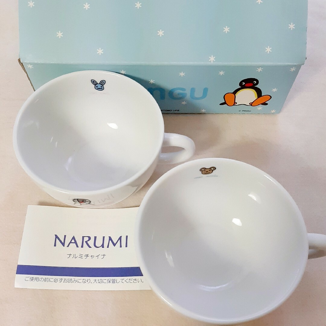 NARUMI(ナルミ)の★新品未使用　Narumi　ナルミ×住友生命　ピングー＆ピンガ　マグカップSET インテリア/住まい/日用品のキッチン/食器(グラス/カップ)の商品写真