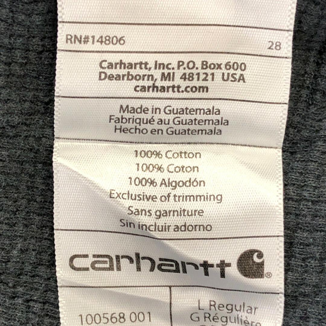 carhartt(カーハート)のSALE///// Carhartt カーハート サーマル ヘンリーネック 長袖Ｔシャツ ブラック (メンズ L)  P2925 メンズのトップス(Tシャツ/カットソー(七分/長袖))の商品写真